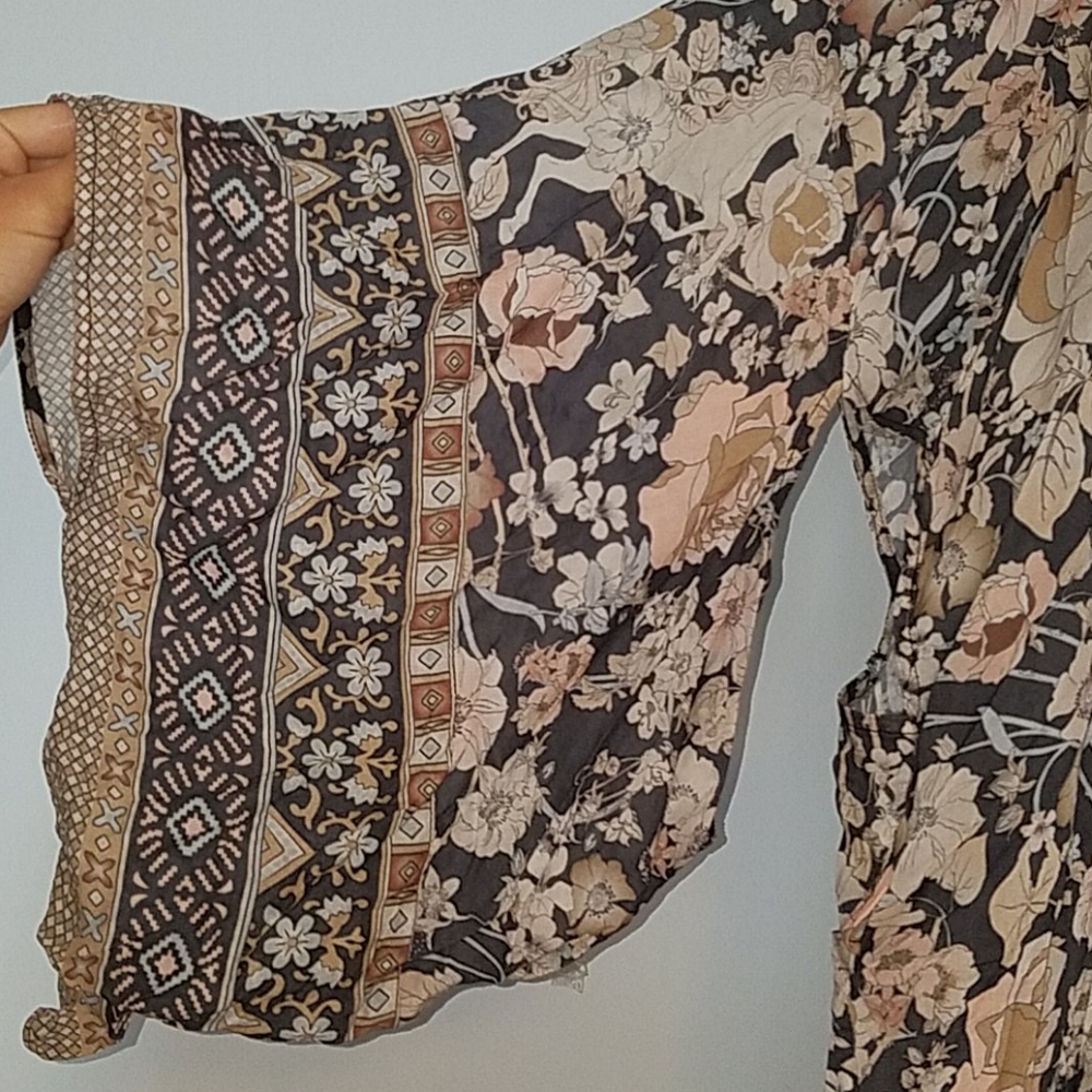 Amethyst Kimono FP x Spell Amethyst Nightfall Kimono Duster S/M robe maxi NWT - Picture 8 of 16